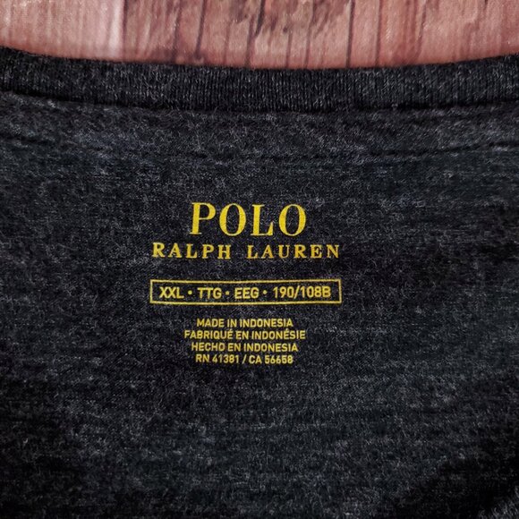 Polo Ralph Lauren Mens Size XXL Heather Gray Crewneck Long Sleeve Shirt Pony - Picture 6 of 12